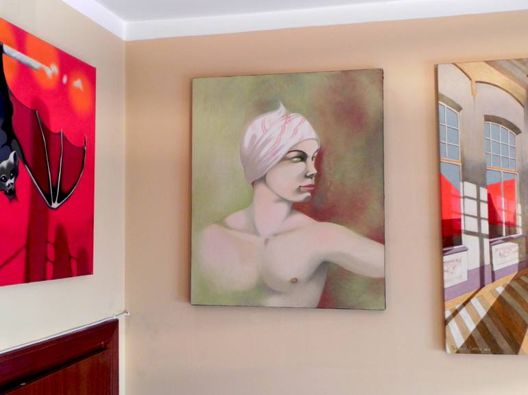 Original Expressionism People Painting by Federico Cortese