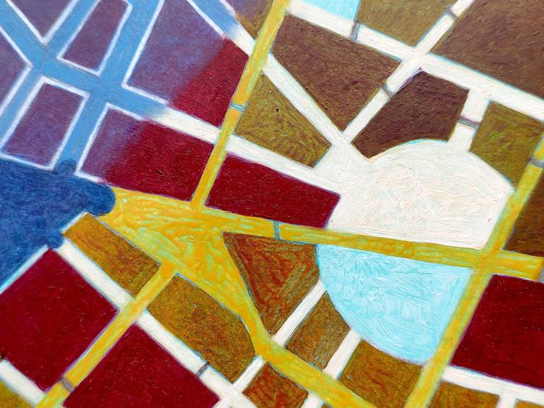 Original Geometric Abstract Painting by Federico Cortese