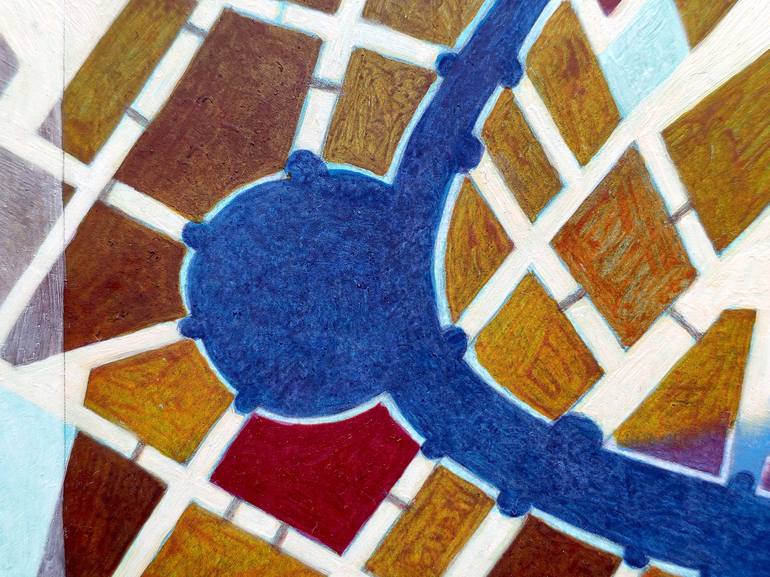 Original Geometric Abstract Painting by Federico Cortese