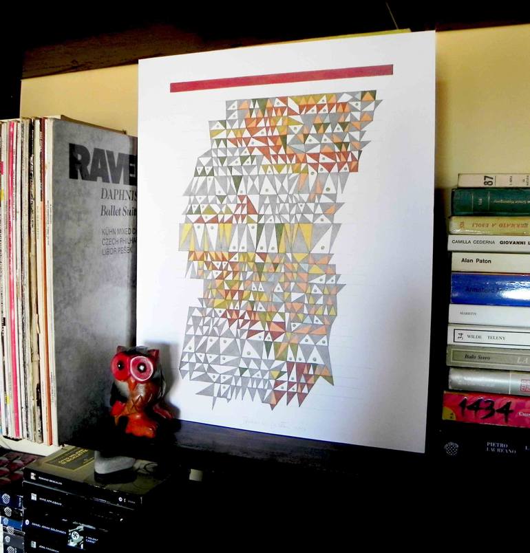 Original Abstract Geometric Drawing by Federico Cortese