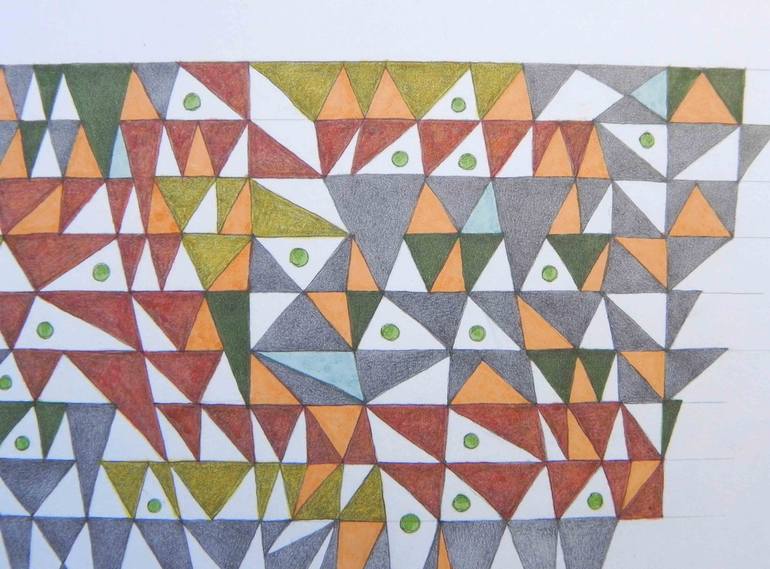 Original Abstract Geometric Drawing by Federico Cortese