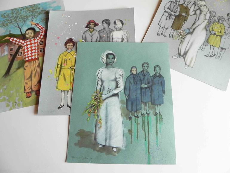 Original Figurative Family Drawing by Federico Cortese