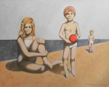 Print of Figurative Children Paintings by Federico Cortese