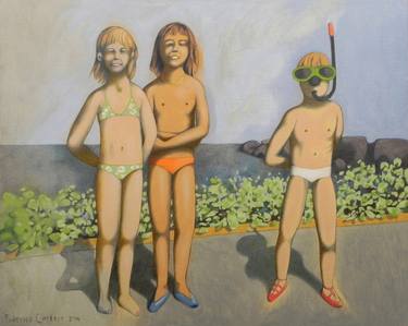 Print of Figurative Children Paintings by Federico Cortese