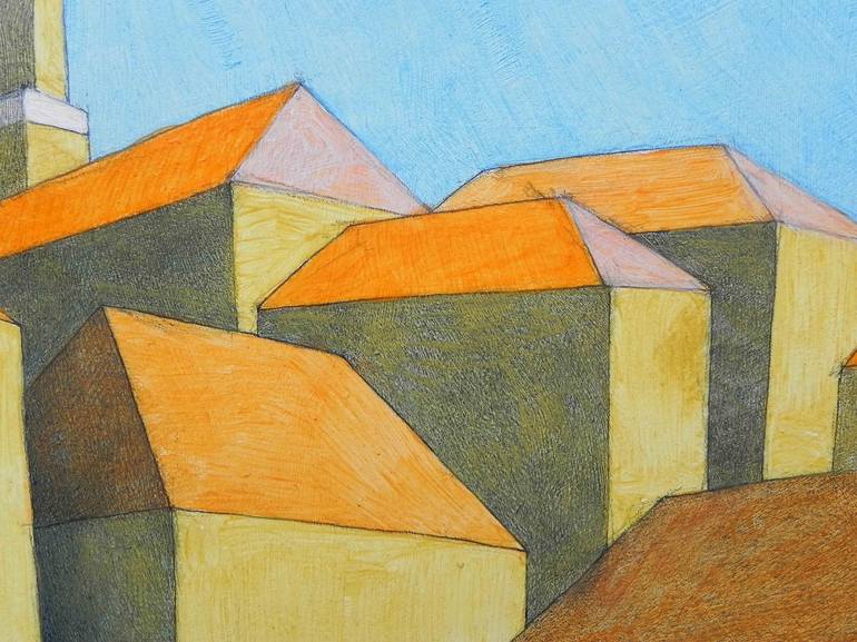 Original Cubism Architecture Drawing by Federico Cortese