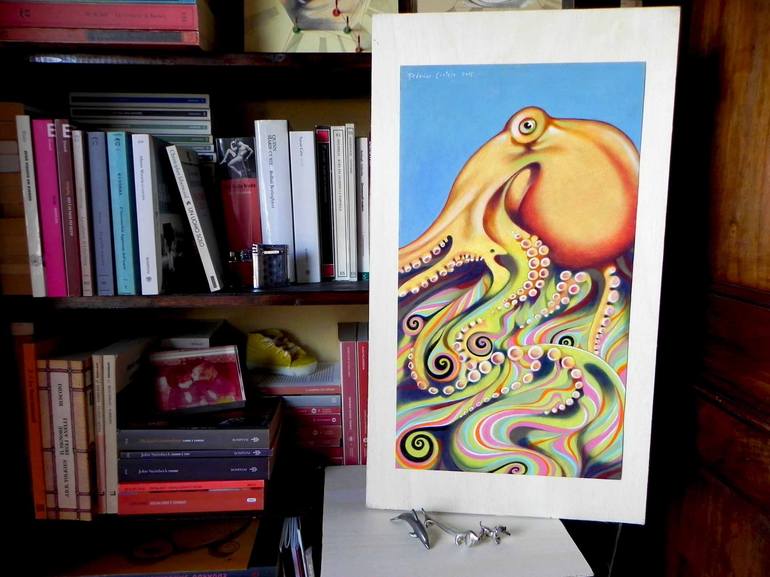 Original Art Deco Animal Painting by Federico Cortese