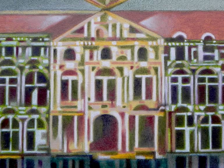 Original Art Deco Cities Painting by Federico Cortese