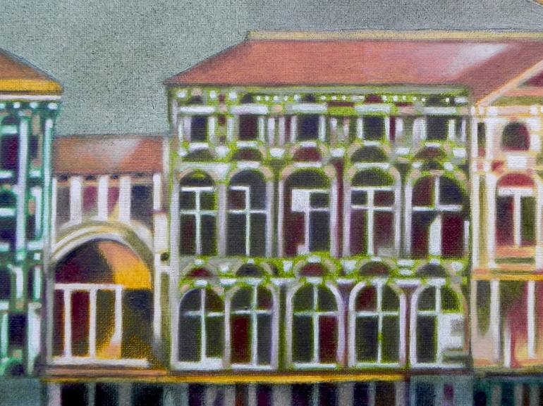 Original Art Deco Cities Painting by Federico Cortese