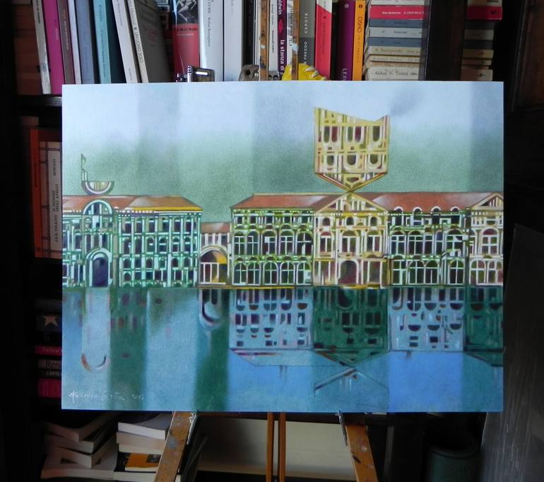 Original Expressionism Cities Painting by Federico Cortese