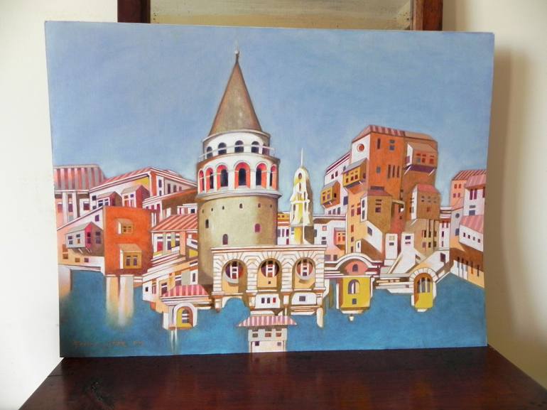 Original Documentary Cities Painting by Federico Cortese