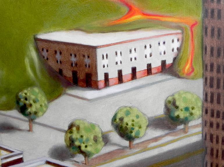 Original Figurative Architecture Painting by Federico Cortese