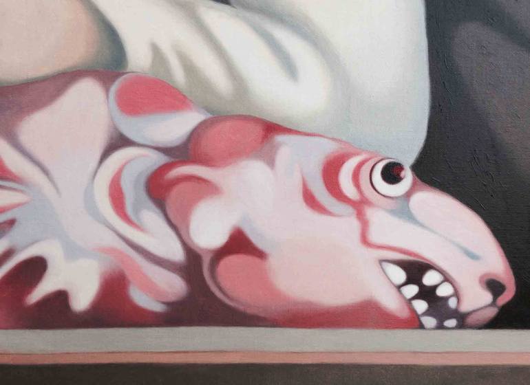 Original Surrealism Religion Painting by Federico Cortese