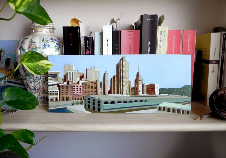 Original Figurative Cities Painting by Federico Cortese