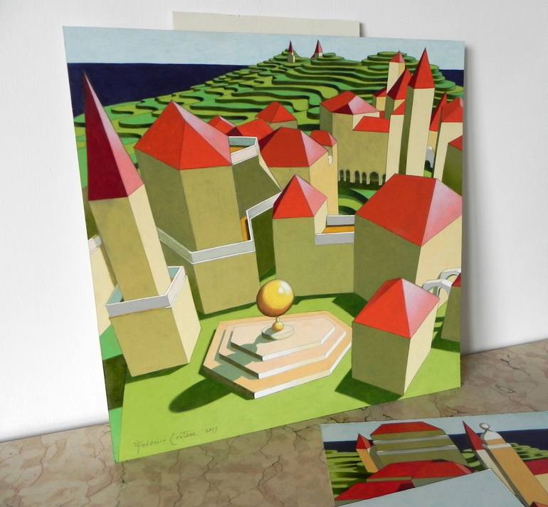 Original Realism Architecture Painting by Federico Cortese