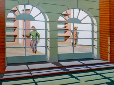 Print of Surrealism Interiors Paintings by Federico Cortese