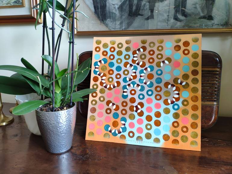 Original Abstract Geometric Painting by Federico Cortese