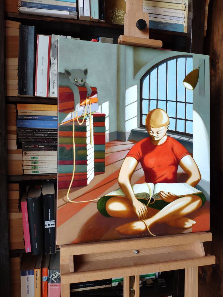 Original Interiors Painting by Federico Cortese