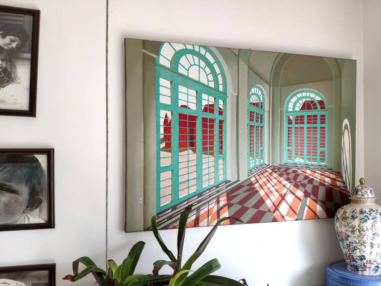 Original Figurative Architecture Painting by Federico Cortese