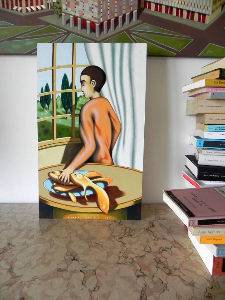 Original Figurative Home Painting by Federico Cortese
