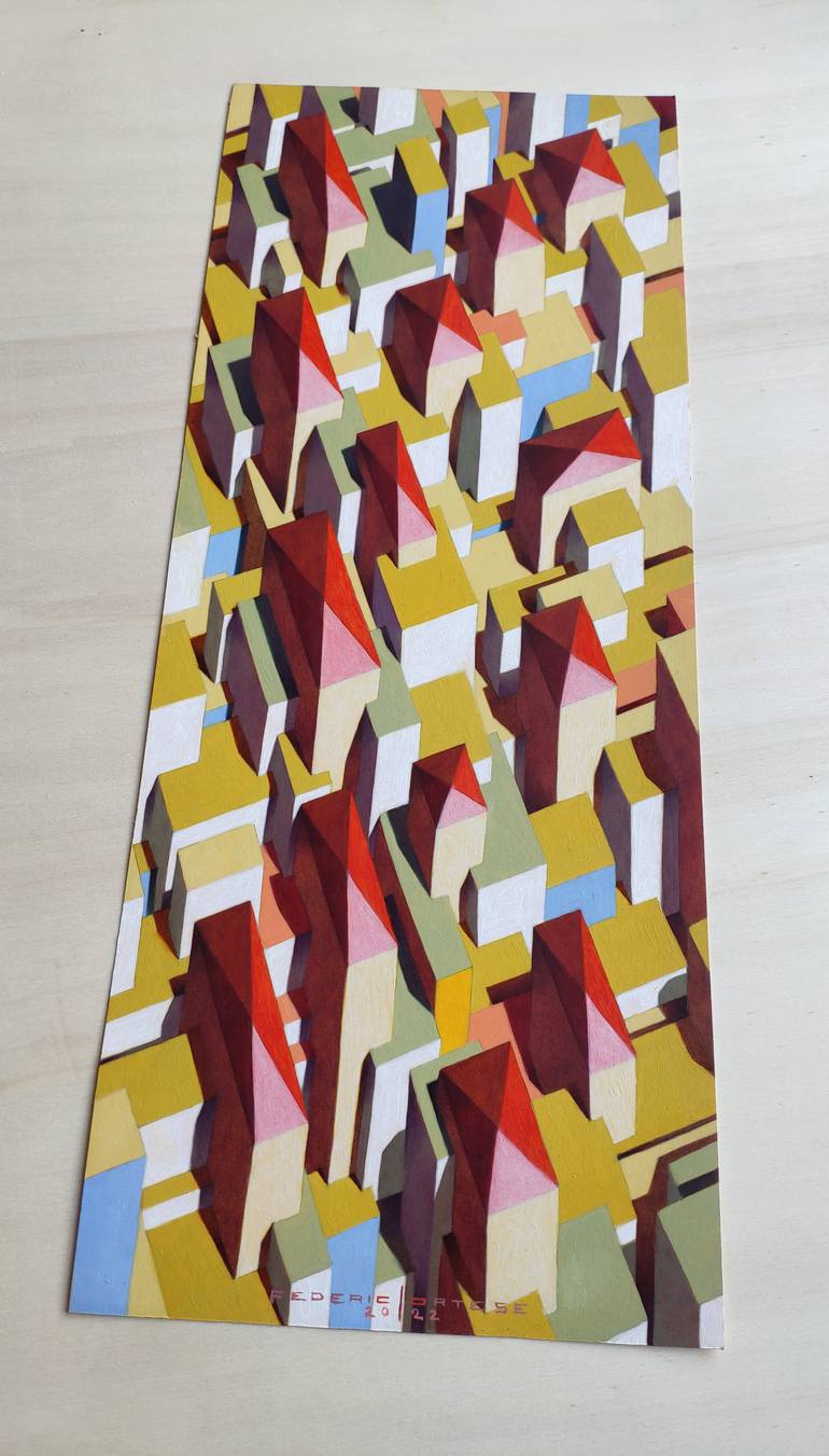 Original Surrealism Landscape Painting by Federico Cortese