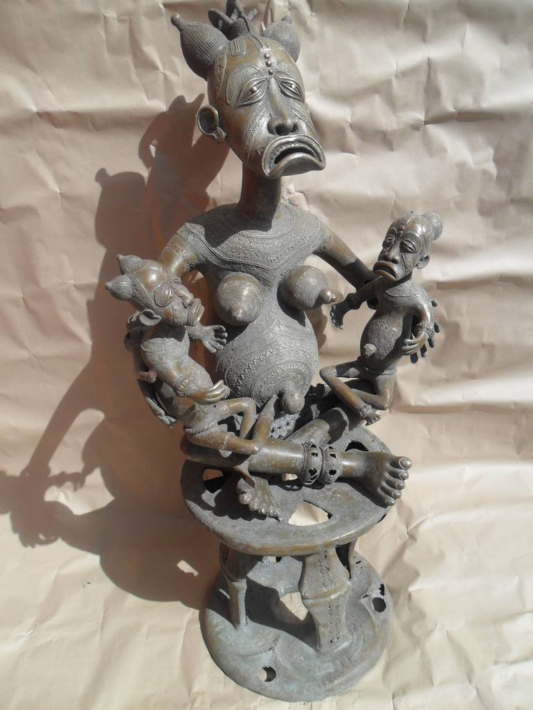Original Surrealism World Culture Sculpture by FAROUKOU NDOUKOUO OUMAROU