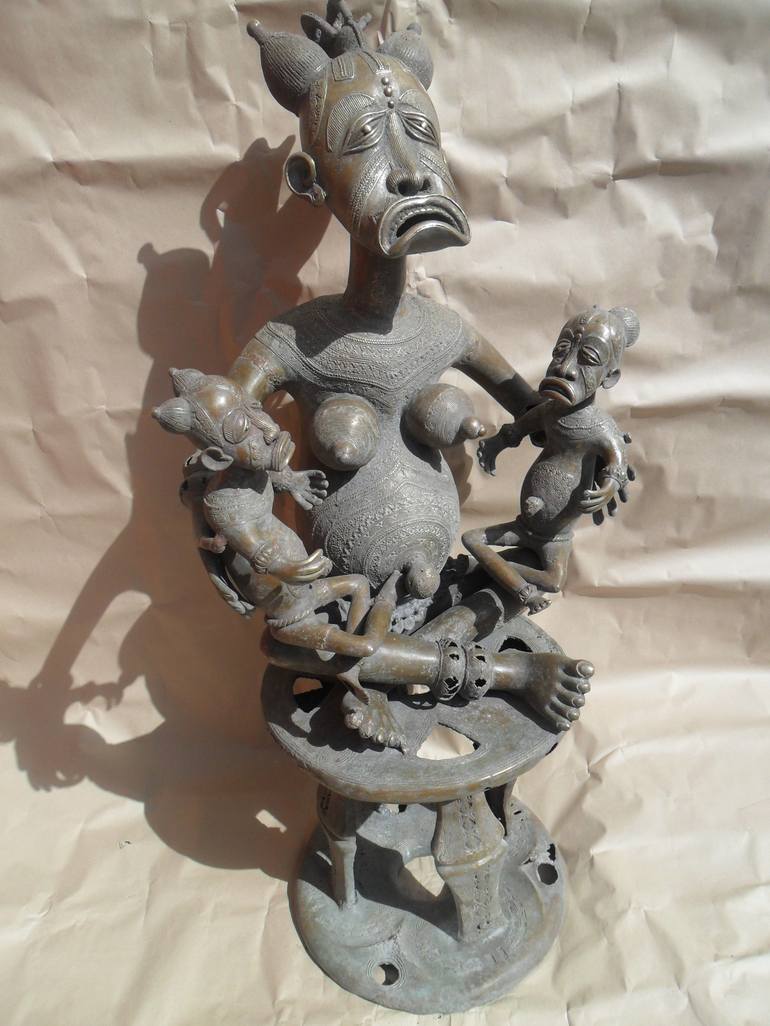 Original World Culture Sculpture by FAROUKOU NDOUKOUO OUMAROU