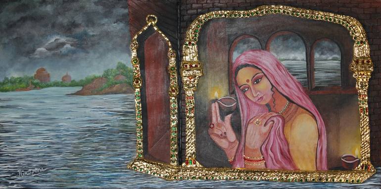 Original Conceptual Classical mythology Painting by nirupma misra