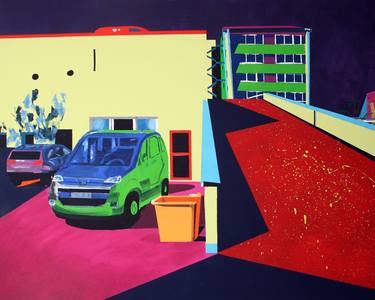 Original Pop Art Car Paintings by Laetitia Bellmer