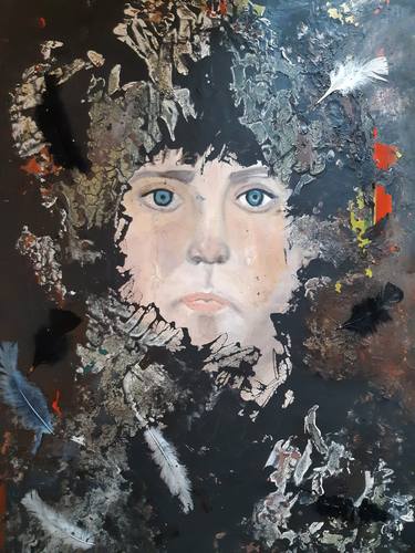 Original Abstract Expressionism Children Paintings by Yvana Samandova