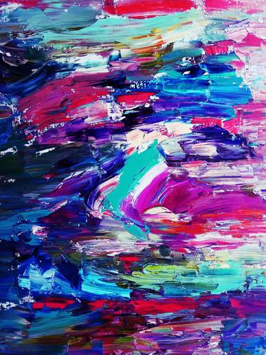 Original Abstract Expressionism Abstract Painting by Tanya Zevallos