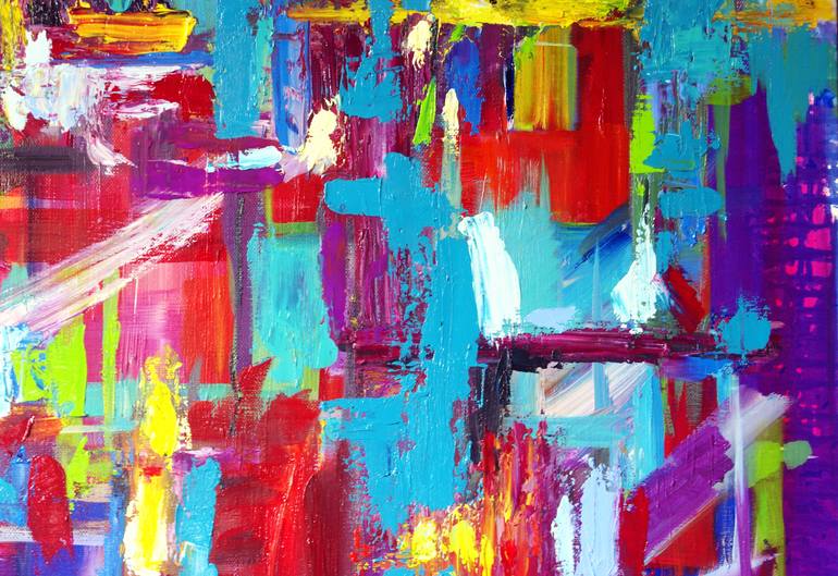 Original Abstract Expressionism Abstract Painting by Tanya Zevallos