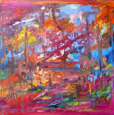 Print of Abstract Expressionism Landscape Paintings by Tanya Zevallos