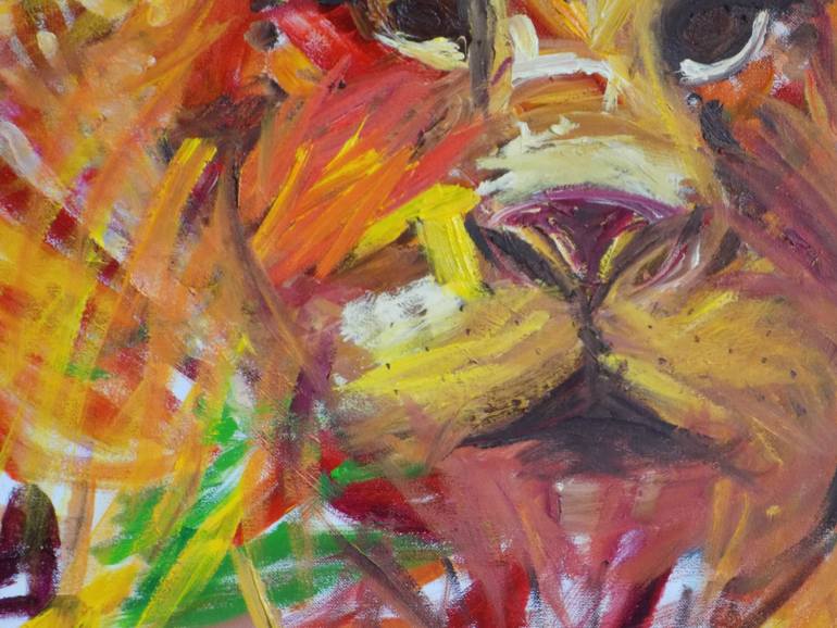 Original Abstract Expressionism Animal Painting by Tanya Zevallos