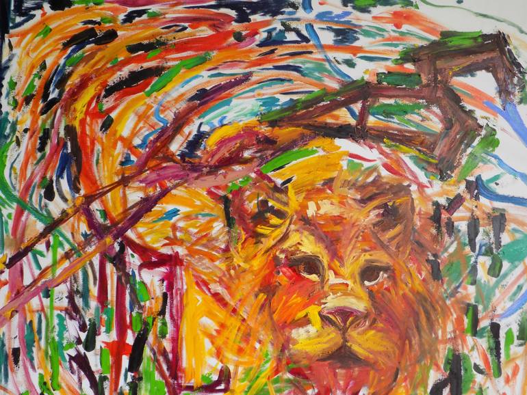 Original Abstract Expressionism Animal Painting by Tanya Zevallos
