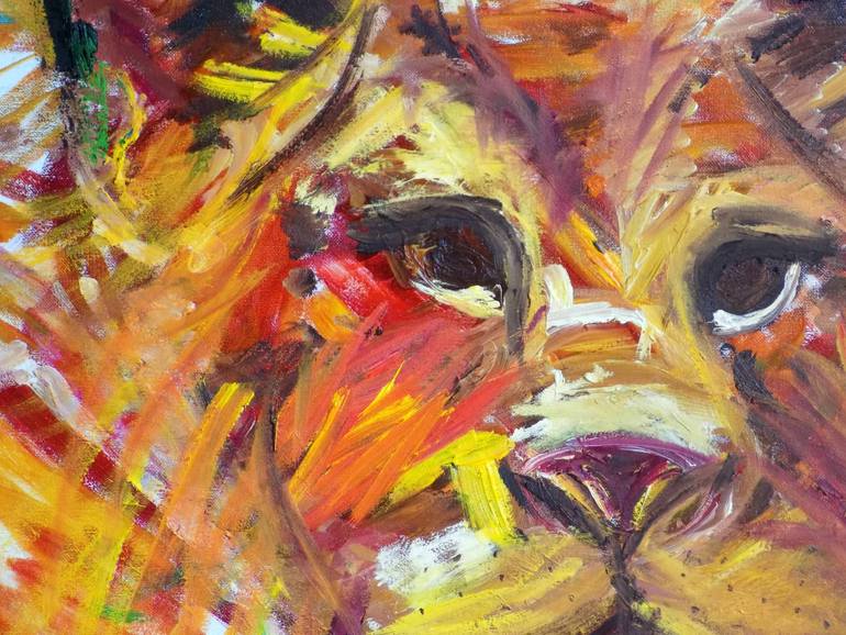 Original Abstract Expressionism Animal Painting by Tanya Zevallos