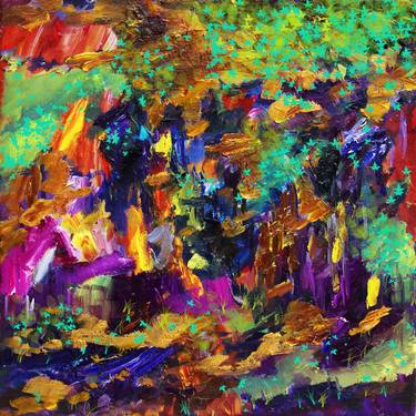 Print of Abstract Expressionism Landscape Mixed Media by Tanya Zevallos