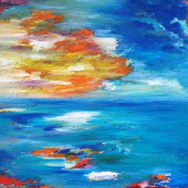 Print of Abstract Expressionism Seascape Paintings by Tanya Zevallos