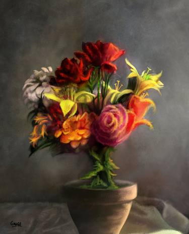 Print of Floral Digital by ΚΙΜ GAUGE