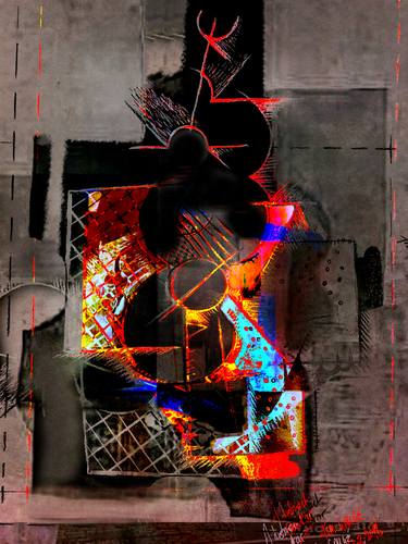 Print of Cubism Abstract Mixed Media by ΚΙΜ GAUGE