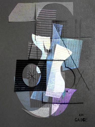 Original Cubism Abstract Collage by ΚΙΜ GAUGE