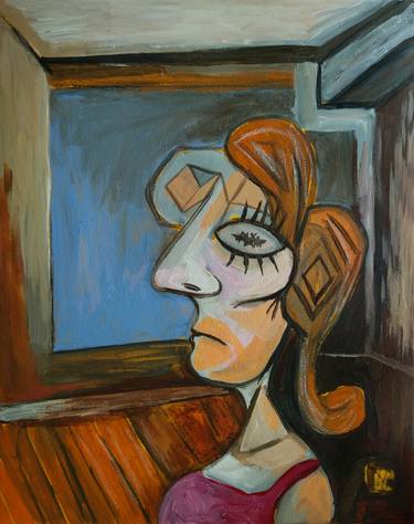 Print of Cubism Portrait Paintings by ΚΙΜ GAUGE