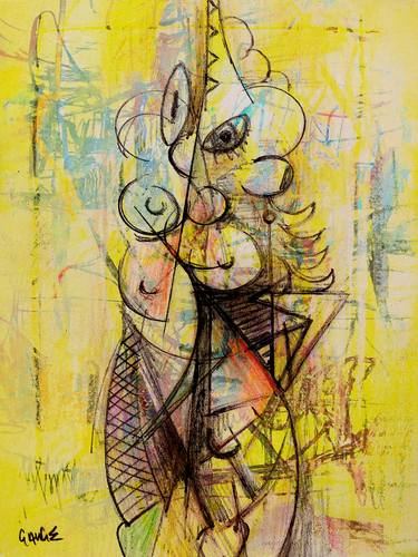 Print of Abstract People Mixed Media by ΚΙΜ GAUGE