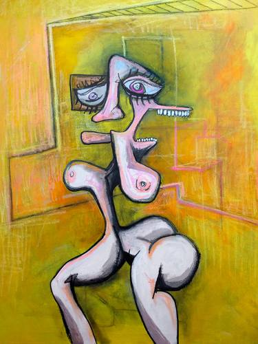 Original Cubism Nude Paintings by ΚΙΜ GAUGE