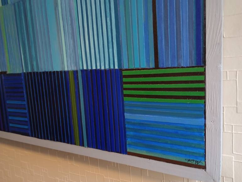 Original Abstract Architecture Mixed Media by Karin Hay White
