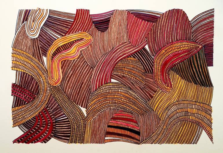 Original Contemporary Abstract Drawing by Karin Hay White