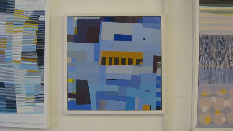 Original Abstract Architecture Painting by Karin Hay White