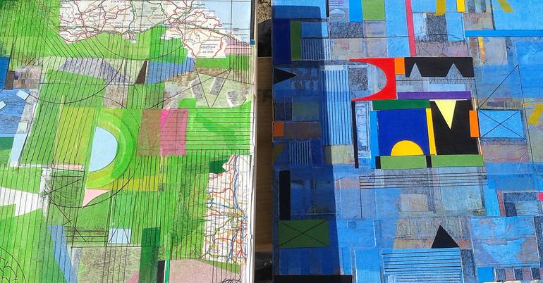 Original Abstract Collage by Karin Hay White