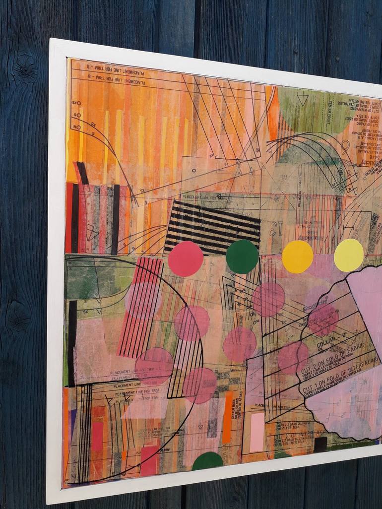 Original Abstract Collage by Karin Hay White