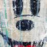 Acrylic on stretched canvas ( 50 x 50 cm  ) 

Painting of Mickey mouse: Acrylic, Gesso, paper collage on Canvas