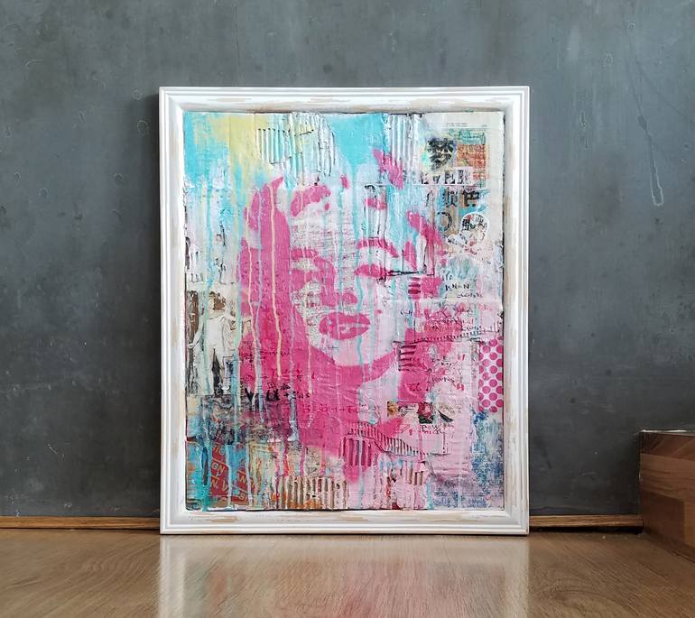 Original Abstract Celebrity Painting by Sze Man Lau